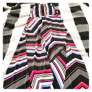 Multi-color hi low dress
